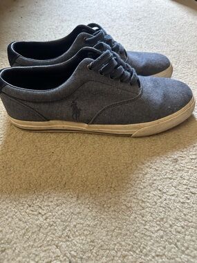 Polo by Ralph Lauren Men’s Dark Blue Canvas Boat Shoes